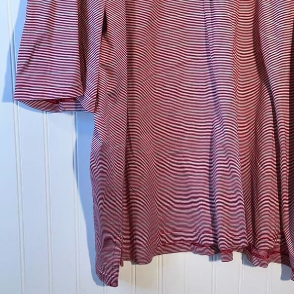 Fairway & Greene Pureformance Polo Shirt Men XXlarge Red White Striped Embroider - Picture 4 of 11